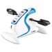 Klarfit Cycloony pédalier pour le renforcement musculaire, pédalier de 70 W pour la maison, 12 niveaux de vitesse, ordinateur d'entraînement, marche avant/arrière, blanc bleu – adapté à la maison et à la salle de sport, construction durable, facile