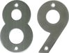 AMIG Huisnummer 89 - massief Inox RVS - 10cm - incl. bijpassende schroeven - zilver