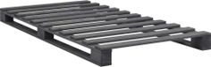 Prolenta Maison Exclusive - Cadre De Lit De Palette Gris Bois De Pin Massif 90x200 Cm