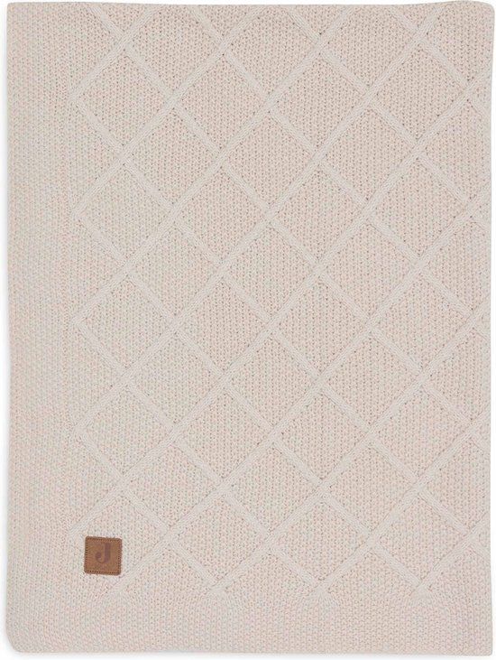 Jollein Check Knit Wiegdeken - Oatmeal - 75x100cm