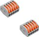 BES LED Lasklem Set 2 Stuks - 5 Polig met Klemmetjes - Grijs/Oranje