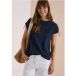 cecil Shirt met rimpels in effen kleur