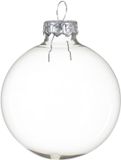 Decoris Kaemingk B.V. Kerstballenset - 6 stuks - Transparant - 8 cm