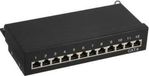 InLine 76209S Patchfeld Cat.6, 12-voudig, tafel/wandmontage, zwart, RAL9005