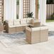 Maison Exclusive - Ensemble de meubles de jardin 7 pièces avec canapé et coussins, beige, en polyrotin