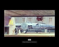 Komar Muurafbeelding | Star Wars Classic RMQ Mos Eisley Hangar | Kinderkamer, Jeugdkamer, Decoratie, Kunstdruk | zonder lijst | WB153-50x40 | Maat: 50 x 40 cm