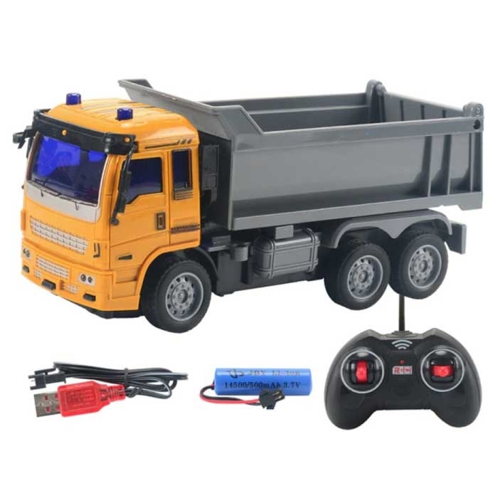 JIMITU RC Vrachtwagen met Afstandsbediening - Radiografisch Bestuurbaar Speelgoed Machine op 1:32 Schaal