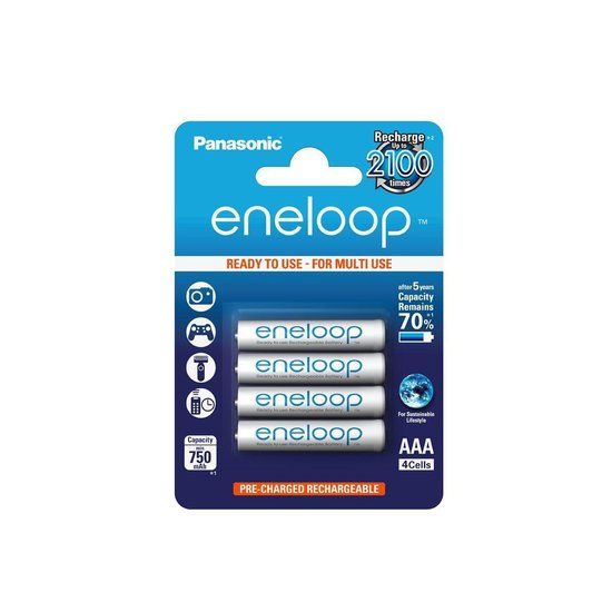 Panasonic Eneloop AAA Batterijen - 750 mAh - 4 stuks