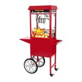 Royal Catering machine à popcorn avec chariot - Rouge