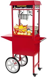 Royal Catering Popcornmachine met kar - Rood