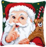 Vervaco Kruissteekkussen kit - Kerst - Ssssst… - 40 x 40 cm