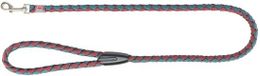 Hondenriem Trixie Cavo Hondenriem - Verstelbaar Gevlochten Singelband Petrol - 100x1.2 cm