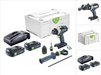 Festool TDC 18/4 I-Basic Perceuse-visseuse sans balai 18 V 75 Nm + 2x Batterie 3,0 Ah + chargeur + Systainer