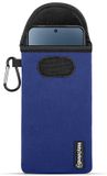 MobyDefend Hoesje - Geschikt voor Xiaomi 15 - Neopreen Pouch Met Karabijnhaak - Insteek - Riemlus - Blauw
