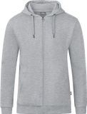 Jako Organic Jas Met Kap Heren - Lichtgrijs Gemeleerd | Maat: M
