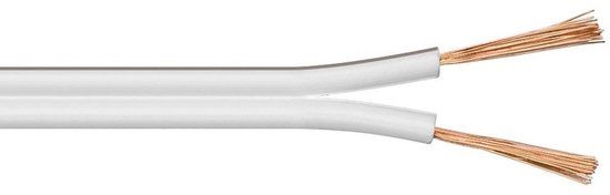 Goobay Luidsprekerkabel CCA 2 x 4mm2 - Wit - 25 meter