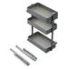 Emuca - Harmony uitschuifbaar karretje met softclose, module breedte 300mm x hoogte 800mm, Staal en Hout, Antracietgrijs