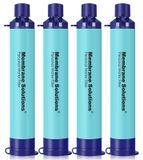 Filtre à eau paille filtre à eau - 0,1 micromètre - 5000 litres - 4 pièces - Pour camping et randonnée
