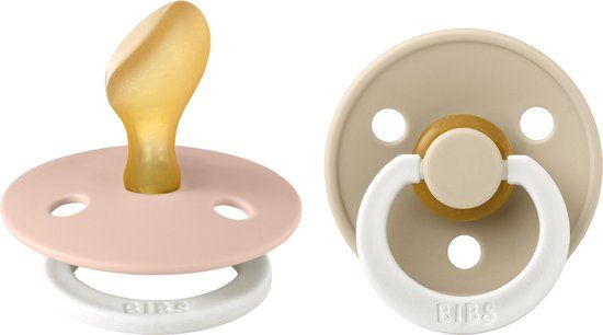 BiBS Glow in the Dark Fopspeen - Maat 1 - Anatomisch - Blush Glow / Vanilla Glow