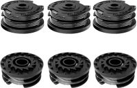 Merkloos Bosch Draadspoelen Geschikt voor Bosch Trimmer - F016800351 - ART 24, 27, 30 & 30-36 LI - 6 m - Ø 1.60 mm - 6 Stuks - Reserve Spoel