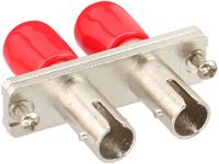 InLine ST Duplex (v) - ST Duplex (v) Optical Fiber inbouw koppelstuk - Multi Mode