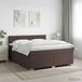 vidaXL Boxspringbed met matras Donkerbruin 160 x 200 cm Stof