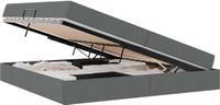 vidaXL Opbergbed met matras Donkergrijs 200 x 200 cm Polyester