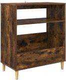 vidaXL Platenspeler Steun Gerookt eiken 71 x 39,5 x 83 cm