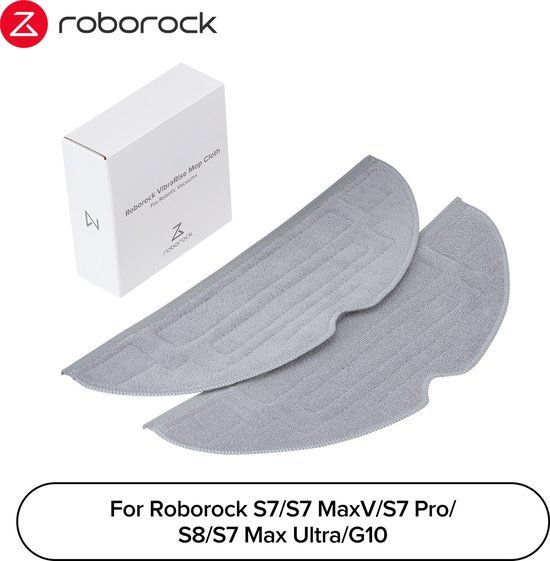 Xiaomi Roborock Roborock VibraRise Dweildoek - Lichtgrijs - 2 stuks - S7 / S7 MaxV / S7 Pro Ultra / S8 / S8 Pro Ultra / G10