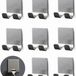 Merkloos PromoHome 8 Stuks Zelfklevende Scheerapparaathouders - RVS Badkamer Accessoire - Waterdicht - Douche Scheermes Houder Haak Set - Keuken Organisatie