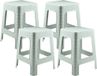 Plasticforte Tabouret - Set van 4 - Rotan Line - Menthe - Plastique - 45 cm Hoog