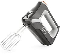 BOJ Handmixer HM-550, 500 W, 5 snelheden en turbo-functie met vermogen en laag geluidsniveau, uitvoer van accessoires met een druk op de knop, incl. kneed- en roerstaafjes