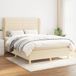 Maison Exclusive - Lit boxspring avec matelas, couleur crème, 140x200 cm, rembourré