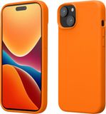 kwmobile Case voor iPhone 15 Plus - Slank TPU-Hoesje met Zachte Afwerking - Fruitig Oranje