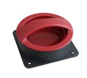 FACKELMANN Burger Press-Burger Press-Burger Bakvorm, veganistisch, vegetarisch, gourmet, ABS-kunststof, zwart en rood, 11 x 5,5 cm, 1 stuk