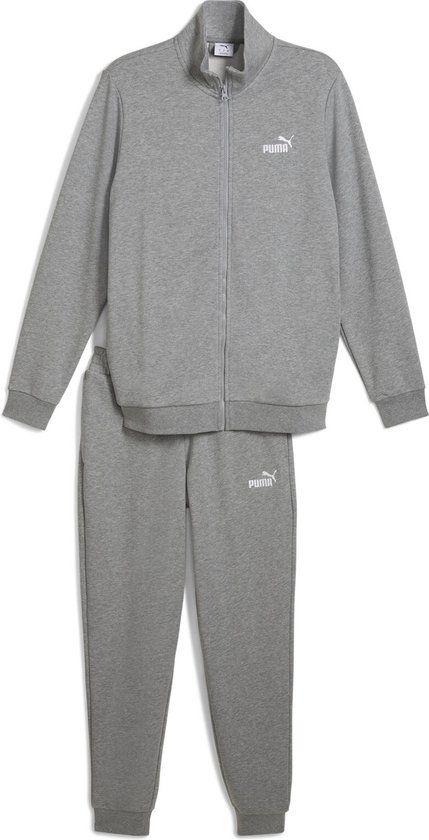 PUMA ESS Sweat Suit TR Heren trainingspak - Medium Gray Heather - Maat S
