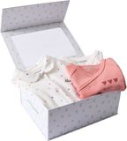 Vertbaudet Babyset met slaappakje en 2 rompertjes met hartjes