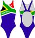 Turbo South Africa Pro Resist Maillot de bain Bleu 2XL Femme