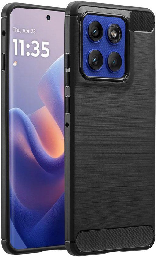 imoshion Brushed Backcover voor de Motorola Edge 60 Pro - Zwart