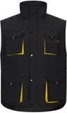 Velilla Gilet de sécurité matelassé multifonction S Noir/Jaune