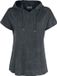Black Premium by EMP Zwart T-shirt met capuchon - Dames - 4XL