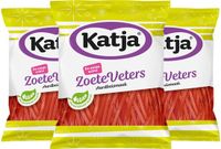 Katja Zoete Veters Aardbei - 3 x 125 gr - Voordeelverpakking