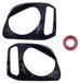 Merkloos Zwarte ABS Koplamp Cover Trim voor Auto