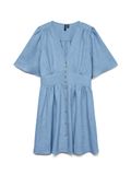 VERO MODA VMMELANEY 2/4 SHORT DRESS WVN NOOS Chambray Blue Polyester Jurk