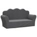 VidaXL Banc pour enfants 2 places peluche douce anthracite