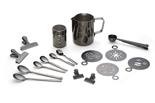 Echtwerk Koffieaccessoireset, 23-delig, zwart