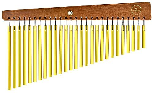 Meinl Sonic Energy CH27WB Chimes met één rij en 27 goud geanodiseerd aluminiumlegeringsstaven, walnoot bruin