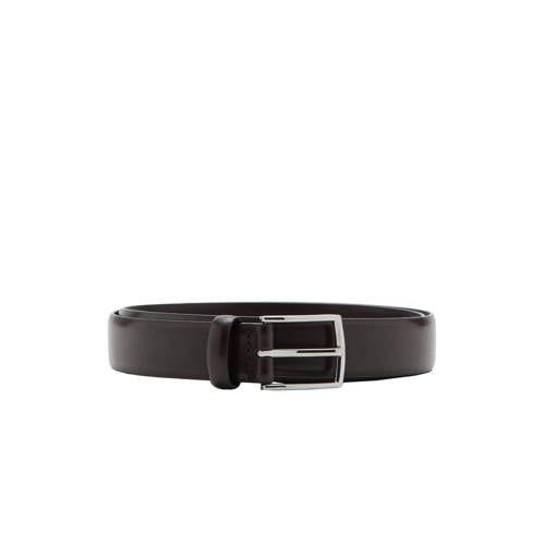 Mango Man leren riem donkerbruin
