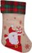 Christmas Decoration Koopman International Christmas Decoration kerstsok - met kerstman - H42 cm - jute/polyester