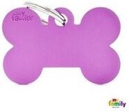 Myfamily Big Bone Aluminum Purple Cat Tag